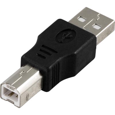 Deltaco USB 2.0 Adapteri A uros - B uros Deltaco USB 2.0 Adapteri A uros - B uros